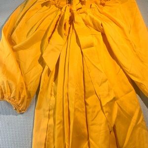 Vibrant Yellow Long-Sleeve Dress